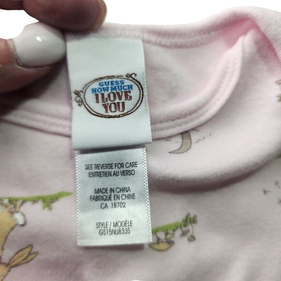 Bundle of 2 Bunny Theme Onesies 100% Cotton Guess How Much I Love You Baby 9 M - Picture 10 of 13